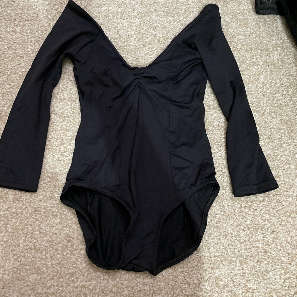 Black ballet leotard